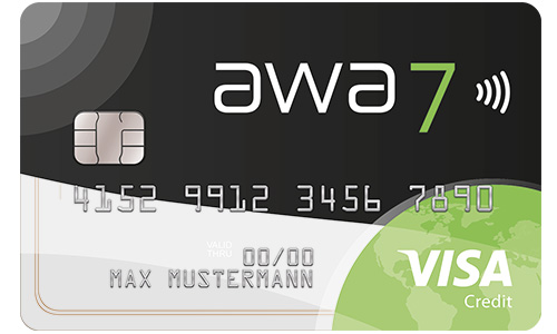 awa7: nachhaltige VISA Kreditkarte im Test